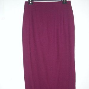 talbots Dark Plum Wool Long Full Solid Classic Style Maxi Skirt Size: US
